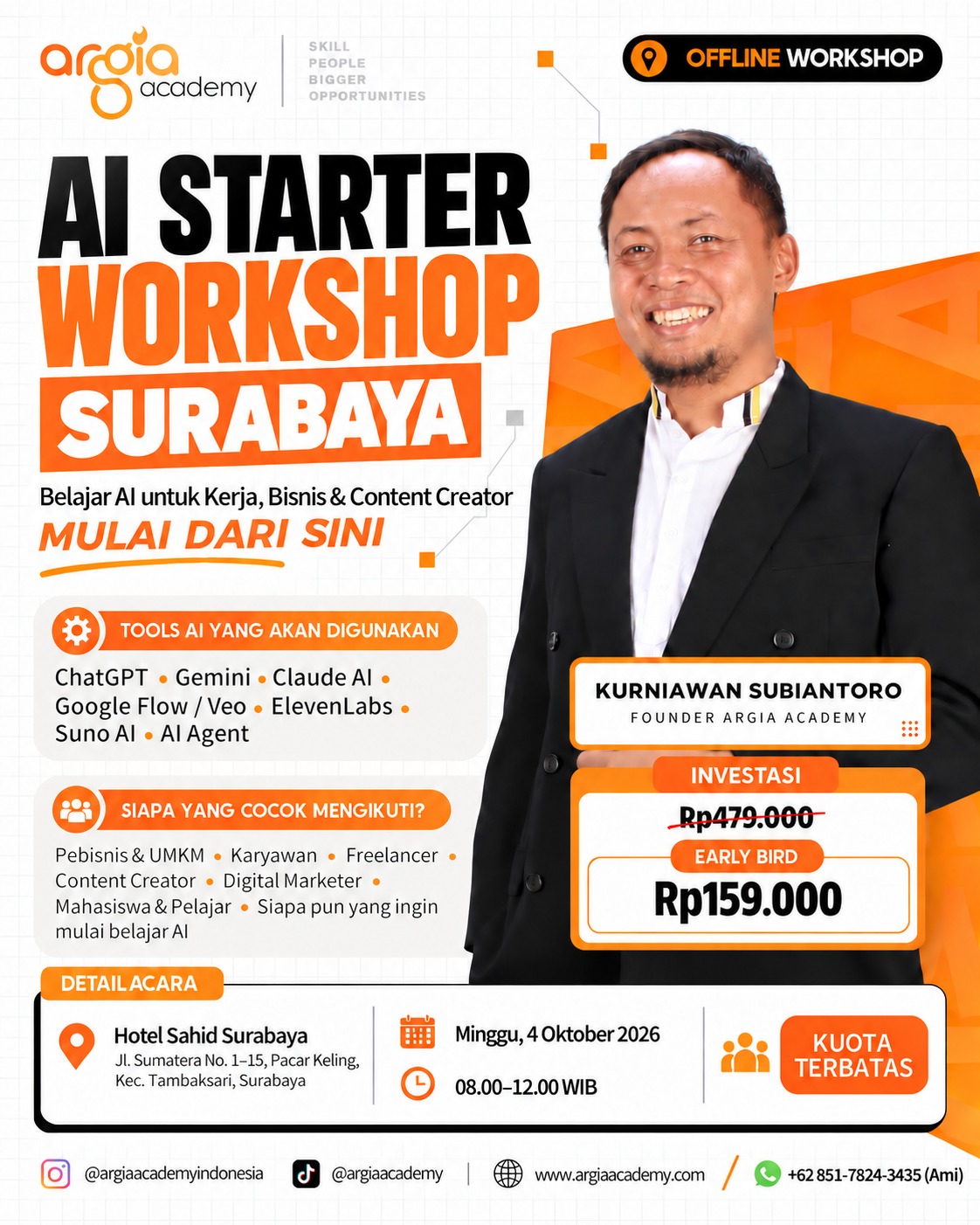 Poster AI Starter Workshop Surabaya